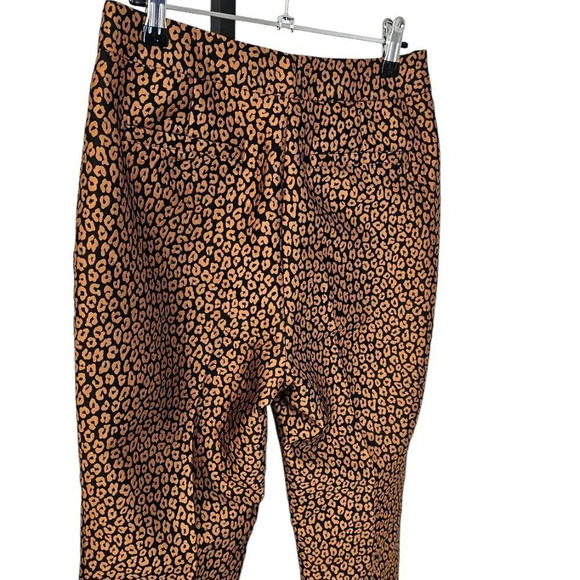 Kate  Spade Women's Flora Leopard Jacquard Print Crop Pants Size 2 NWT - Picture 6 of 12